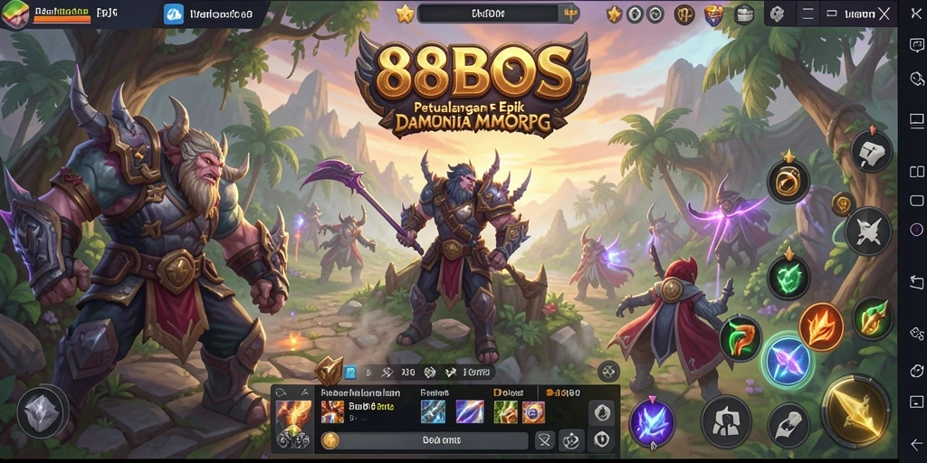 Tampilan menarik dari gameplay 88BOS dalam petualangan MMORPG.