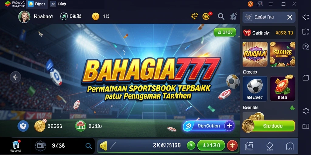 Tampilan gameplay menarik dalam aplikasi Sportsbook BAHAGIA777.
