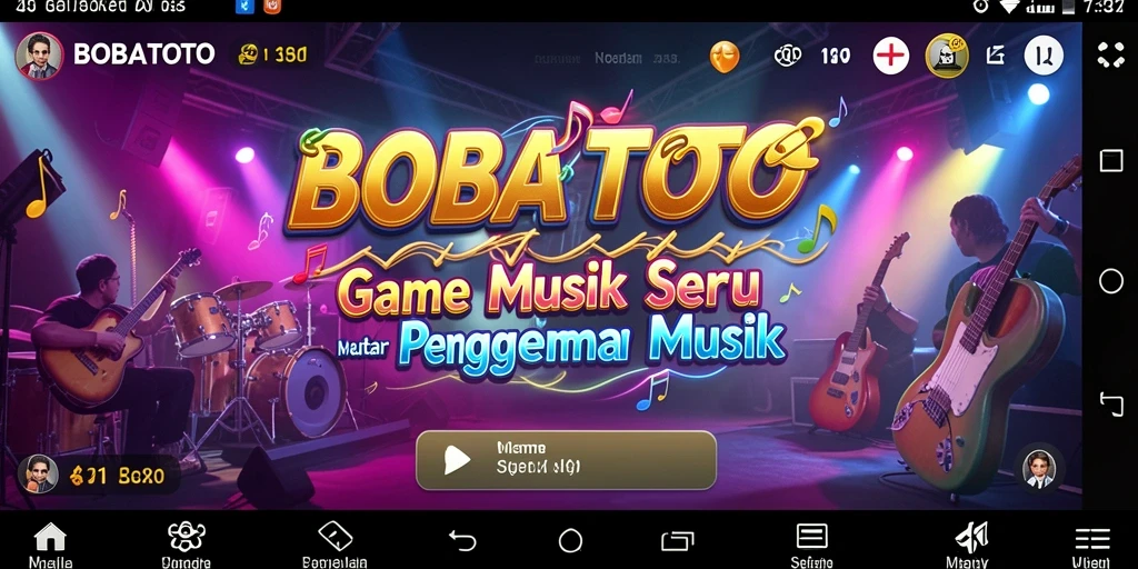 Tampilan permainan <strong>BOBATOTO</strong> dengan gameplay musik yang seru.