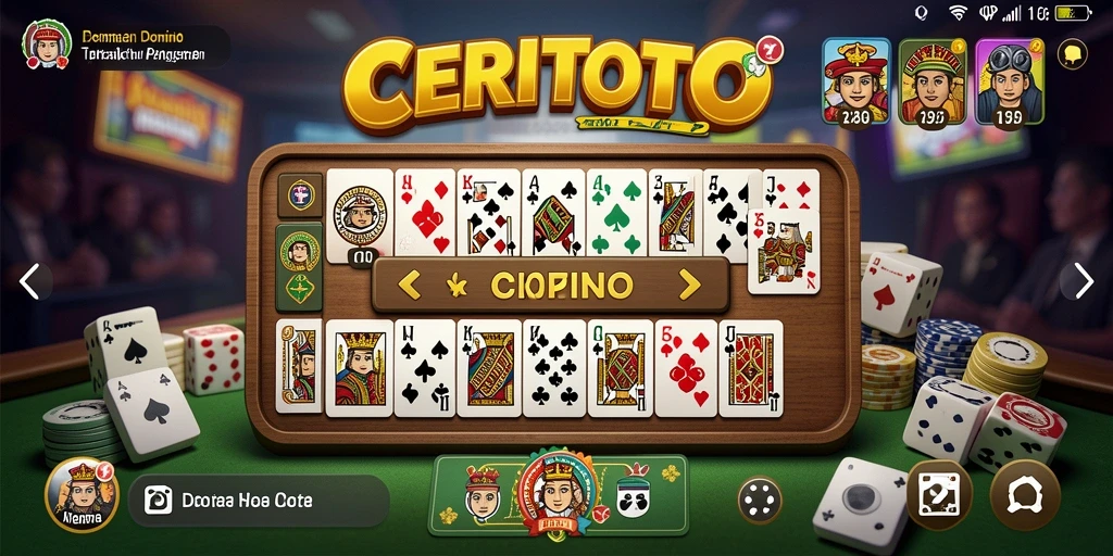 Screenshot CERITOTO yang menampilkan gameplay seru dari permainan Domino.