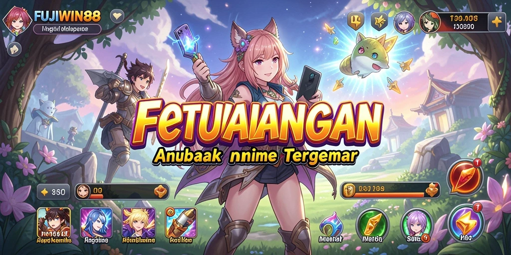 Tampilan menarik dari permainan FUJIWIN88 dengan karakter Anime.