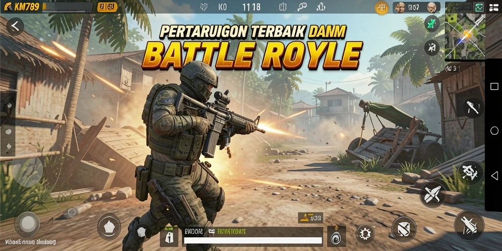 Gameplay menegangkan dalam KM789 dengan banyak aksi pertempuran.