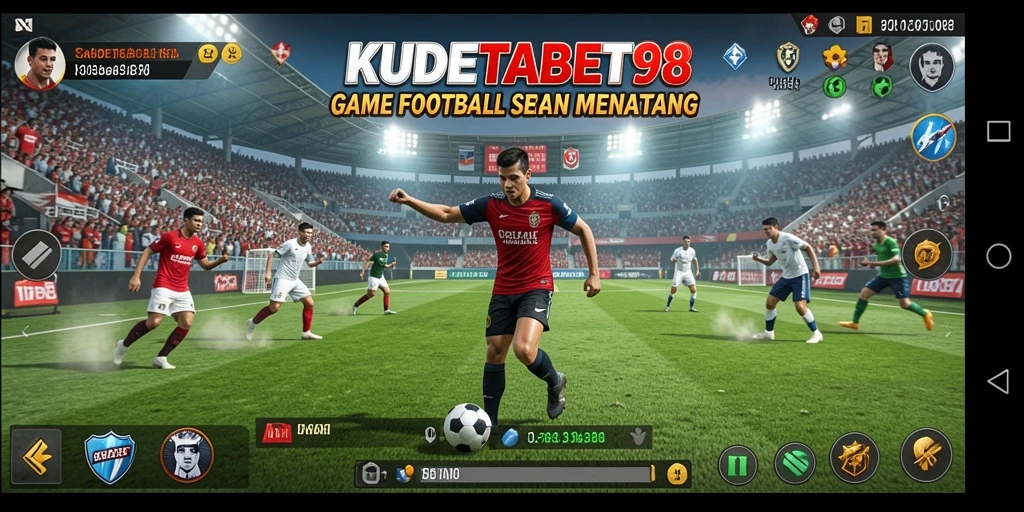 Tampilan gameplay menarik dalam KUDETABET98 yang menggambarkan aksi di lapangan.