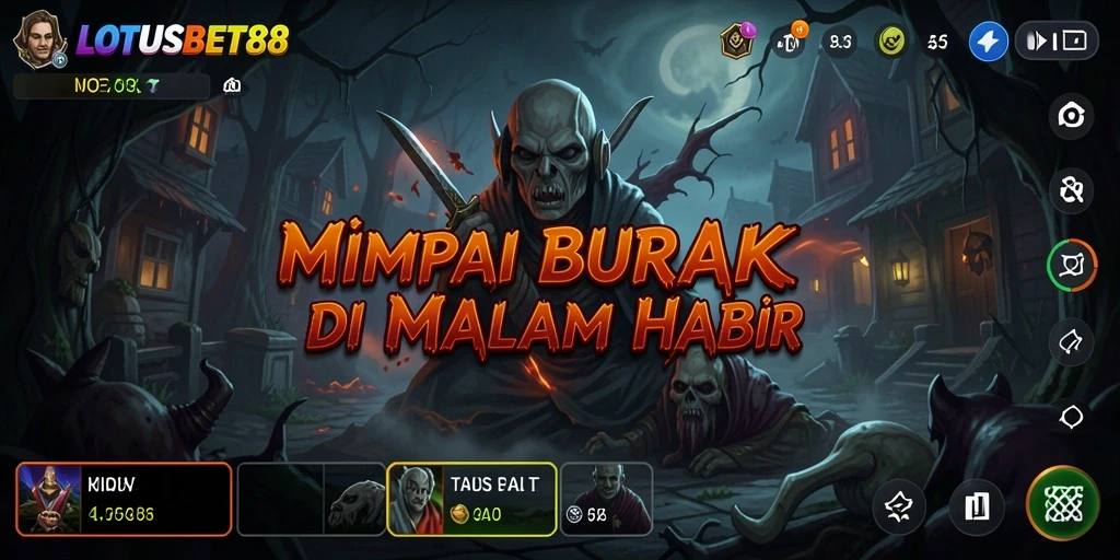 Screenshot gameplay LOTUSBET88 yang menyeramkan dan menegangkan.