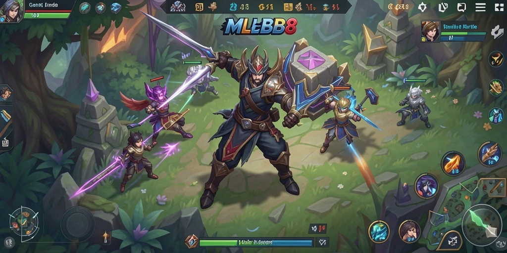 Tampilan gameplay seru dari MLBB8, menghadirkan tantangan arcade yang menarik.