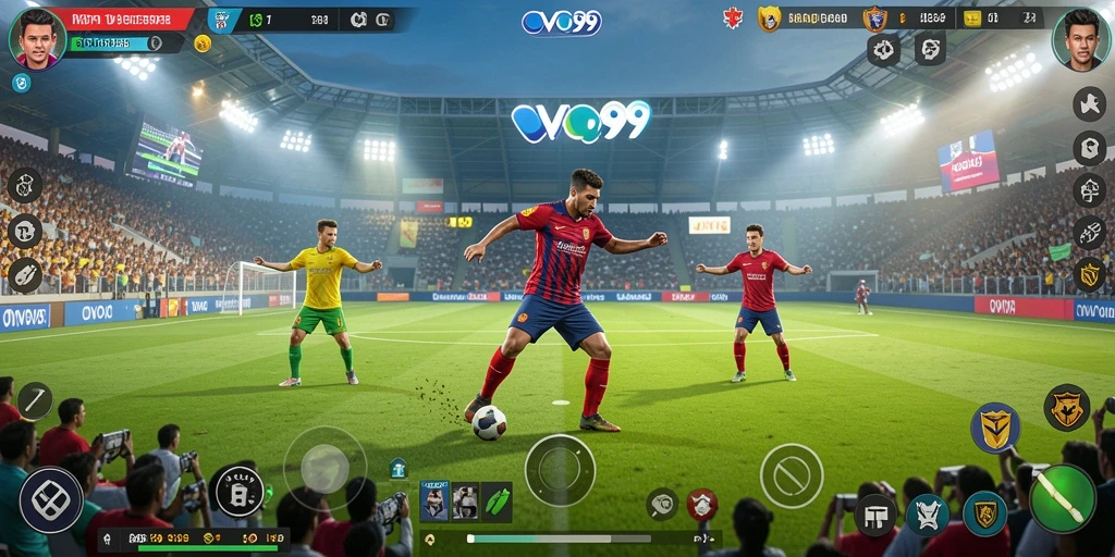 Screenshot gameplay OVO99 yang menunjukkan aksi seru dalam permainan olahraga.