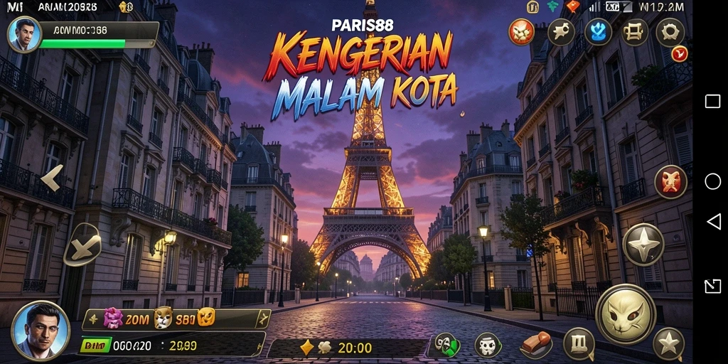 Tangkapan layar dari gameplay menakutkan di PARIS88.