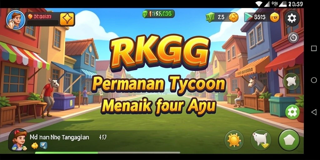 Screenshot gameplay RKGG menampilkan pengelolaan bisnis yang kompleks.