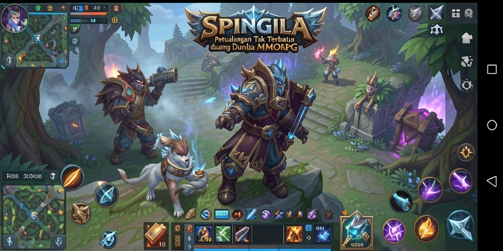 Tampilan gameplay SPINGILA yang memukau dalam dunia MMORPG.