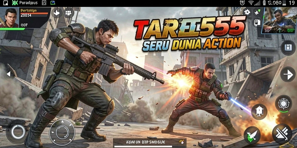 Gameplay TAR555 yang mendebarkan dalam pertarungan Action.