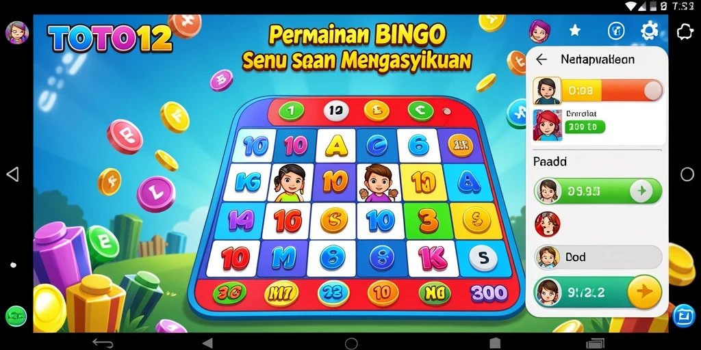 Screenshot utama TOTO12 menampilkan keseruan gameplay Bingo.