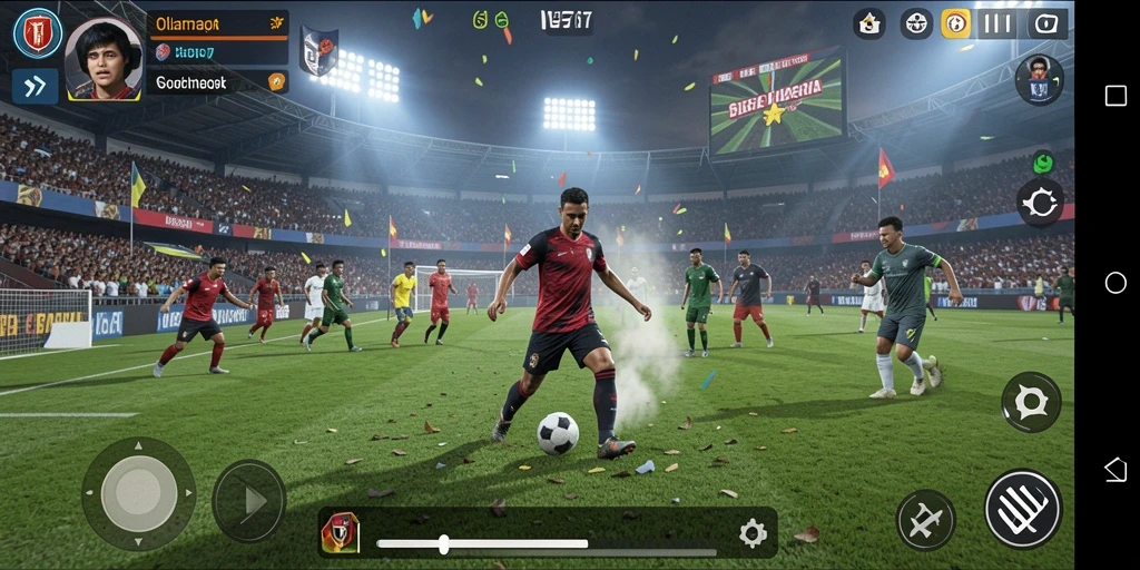 Tangkapan layar W67 menampilkan aksi seru dari pertandingan olahraga yang mendebarkan.